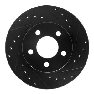 Ford Ranger Brake Rotor (1) - Front Right - R1 Concepts - Drilled & Slotted - Black - `95-`02